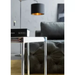 Tische-KARE Design Couchtisch Comb Silber 45