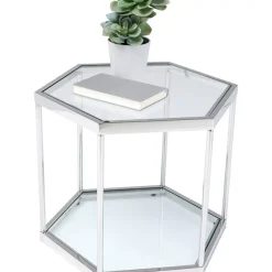 Tische-KARE Design Couchtisch Comb Silber 45