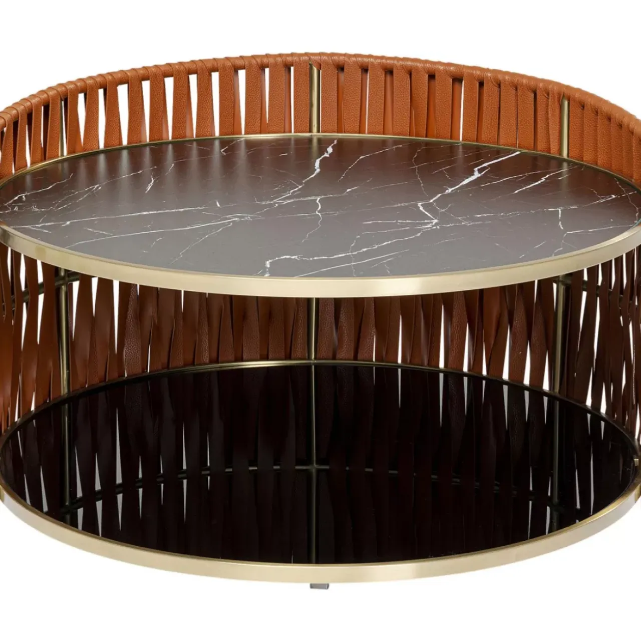 Tische-KARE Design Couchtisch Copper O86Cm