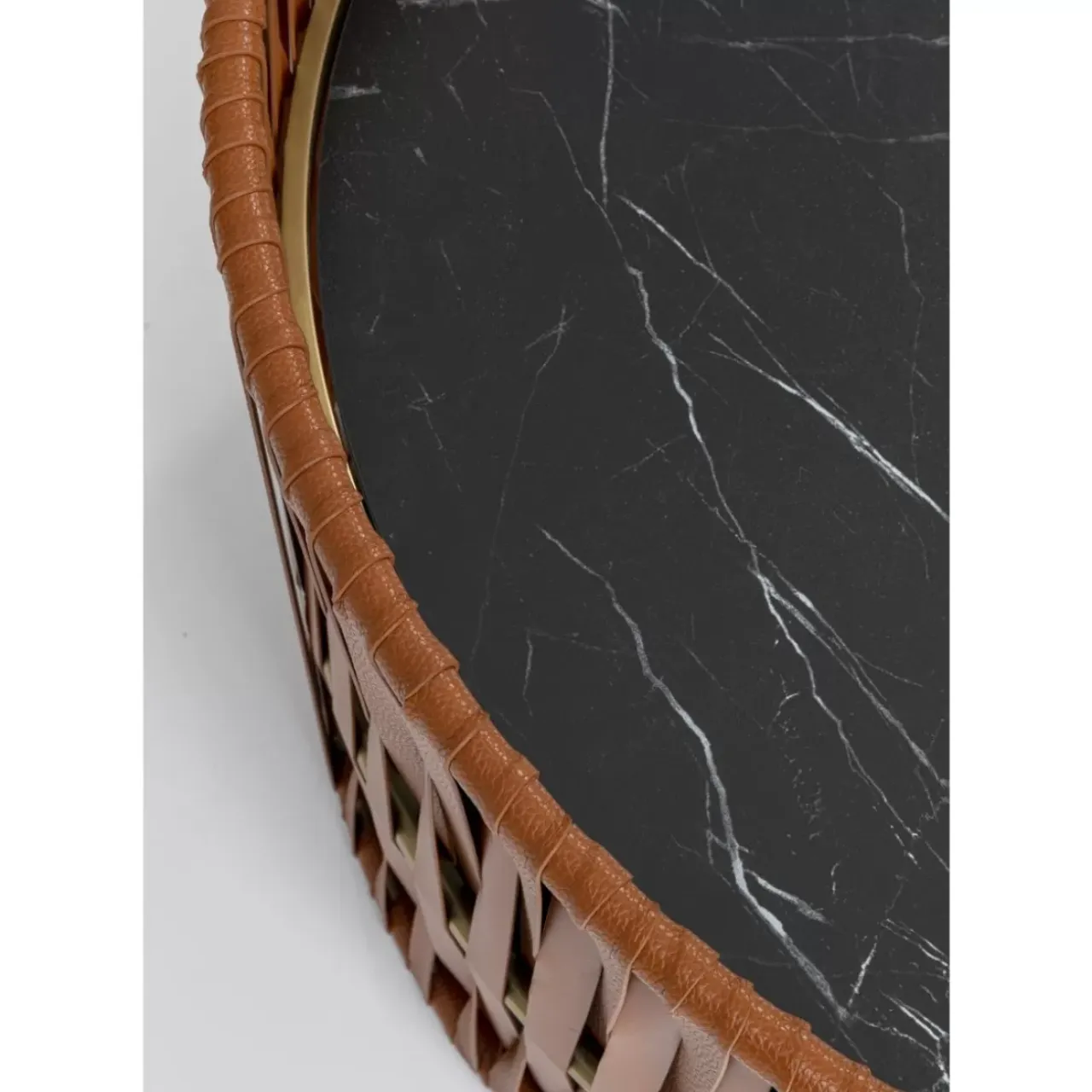 Tische-KARE Design Couchtisch Copper O86Cm
