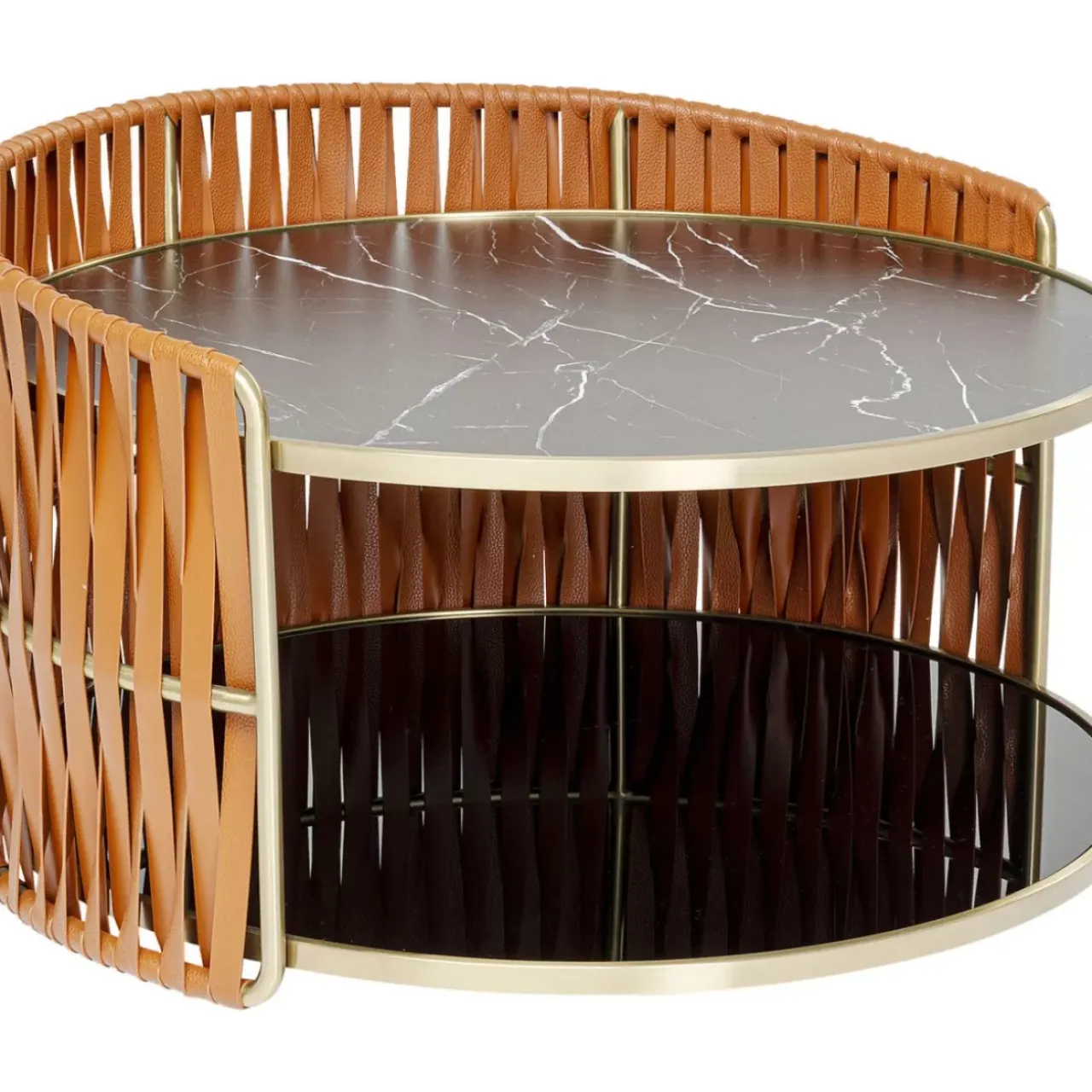 Tische-KARE Design Couchtisch Copper O86Cm