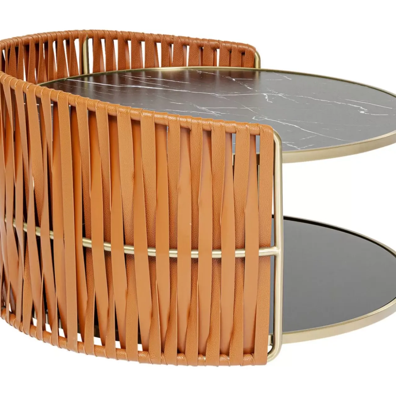 Tische-KARE Design Couchtisch Copper O86Cm