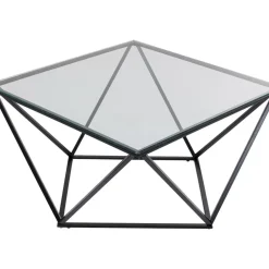 Tische-KARE Design Couchtisch Cristallo Schwarz 80X80Cm