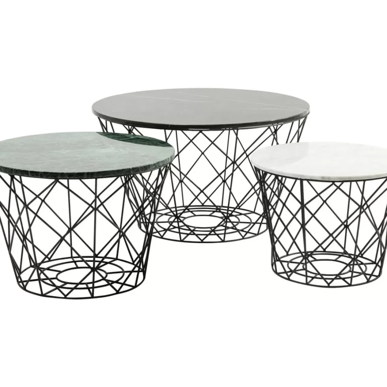 Tische-KARE Design Couchtisch East Coast Rund (3/Set)