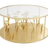 Tische-KARE Design Couchtisch Flower Meadow Gold O80