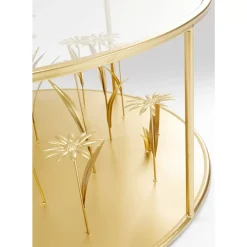 Tische-KARE Design Couchtisch Flower Meadow Gold O80