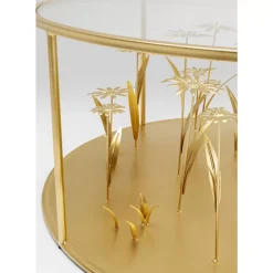 Tische-KARE Design Couchtisch Flower Meadow Gold O80