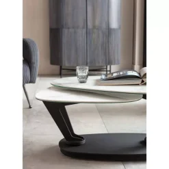 Tische-KARE Design Couchtisch Franklin Weis 150X58Cm