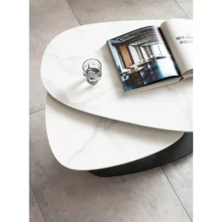 Tische-KARE Design Couchtisch Franklin Weis 150X58Cm