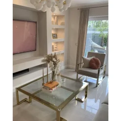 Tische-KARE Design Couchtisch Gold Rush 120X120Cm