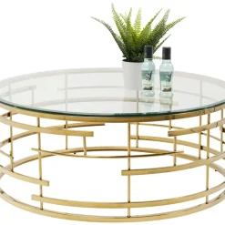 Tische-KARE Design Couchtisch Jupiter Gold O100Cm