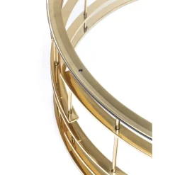 Tische-KARE Design Couchtisch Jupiter Gold O100Cm
