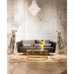 Tische-KARE Design Couchtisch Jupiter Gold O100Cm