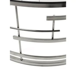 Tische-KARE Design Couchtisch Jupiter Silber O100Cm