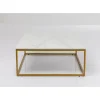 Tische-KARE Design Couchtisch Key West Gold 90X90Cm