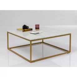 Tische-KARE Design Couchtisch Key West Gold 90X90Cm