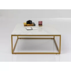 Tische-KARE Design Couchtisch Key West Gold 90X90Cm