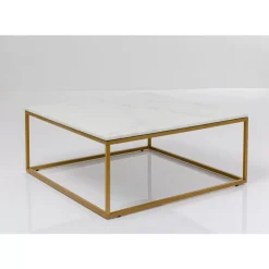 Tische-KARE Design Couchtisch Key West Gold 90X90Cm