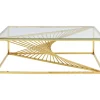 Tische-KARE Design Couchtisch Laser Gold 120X60