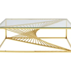 Tische-KARE Design Couchtisch Laser Gold 120X60