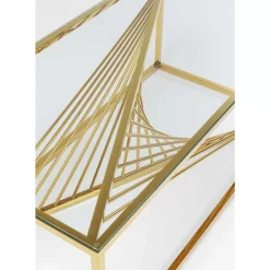 Tische-KARE Design Couchtisch Laser Gold 120X60
