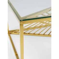 Tische-KARE Design Couchtisch Laser Gold 120X60