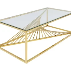 Tische-KARE Design Couchtisch Laser Gold 120X60