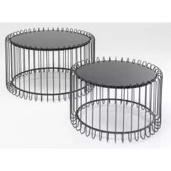 Tische-KARE Design Couchtisch Line Onyx (2/Set)