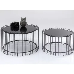 Tische-KARE Design Couchtisch Line Onyx (2/Set)