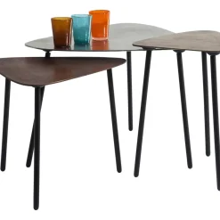 Tische-KARE Design Couchtisch Loft Triangle Vintage (3/Set)
