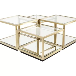 Tische-KARE Design Couchtisch Luigi Gold (4/Set)