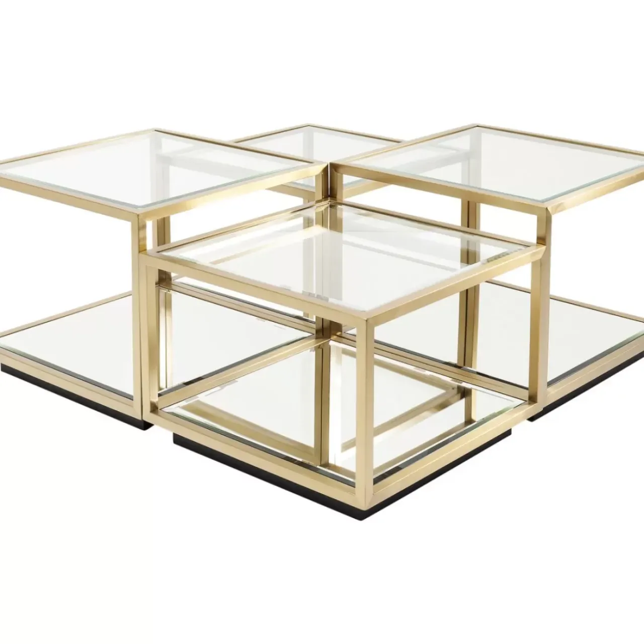 Tische-KARE Design Couchtisch Luigi Gold (4/Set)