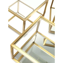 Tische-KARE Design Couchtisch Luigi Gold (4/Set)