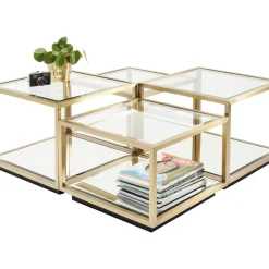 Tische-KARE Design Couchtisch Luigi Gold (4/Set)