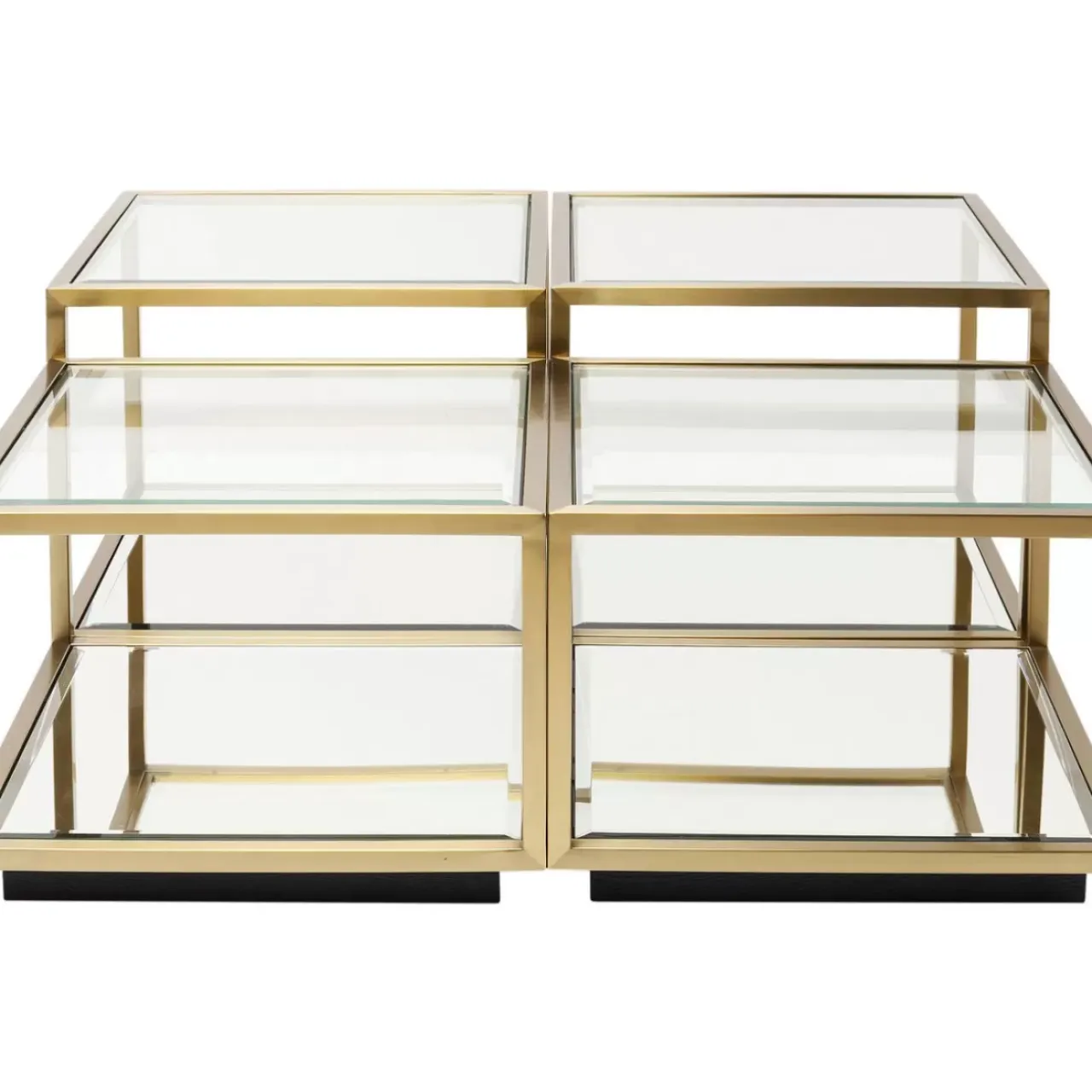 Tische-KARE Design Couchtisch Luigi Gold (4/Set)