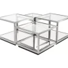 Tische-KARE Design Couchtisch Luigi Silber (4/Set)