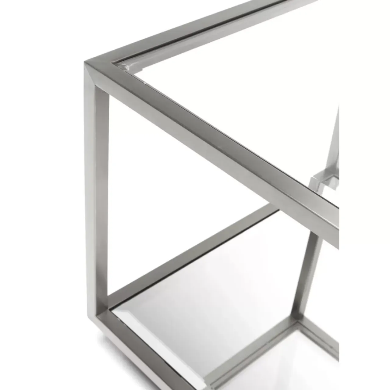 Tische-KARE Design Couchtisch Luigi Silber (4/Set)