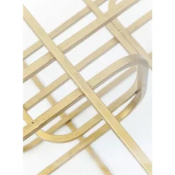 Tische-KARE Design Couchtisch Meander Gold 140X80Cm