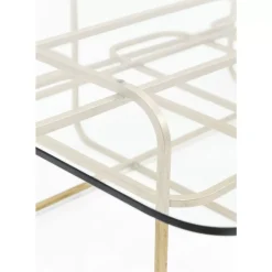 Tische-KARE Design Couchtisch Meander Gold 140X80Cm