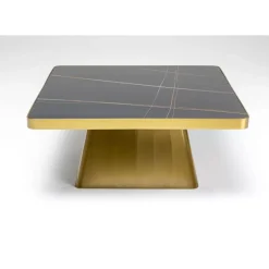 Tische-KARE Design Couchtisch Miler Gold 80X80Cm