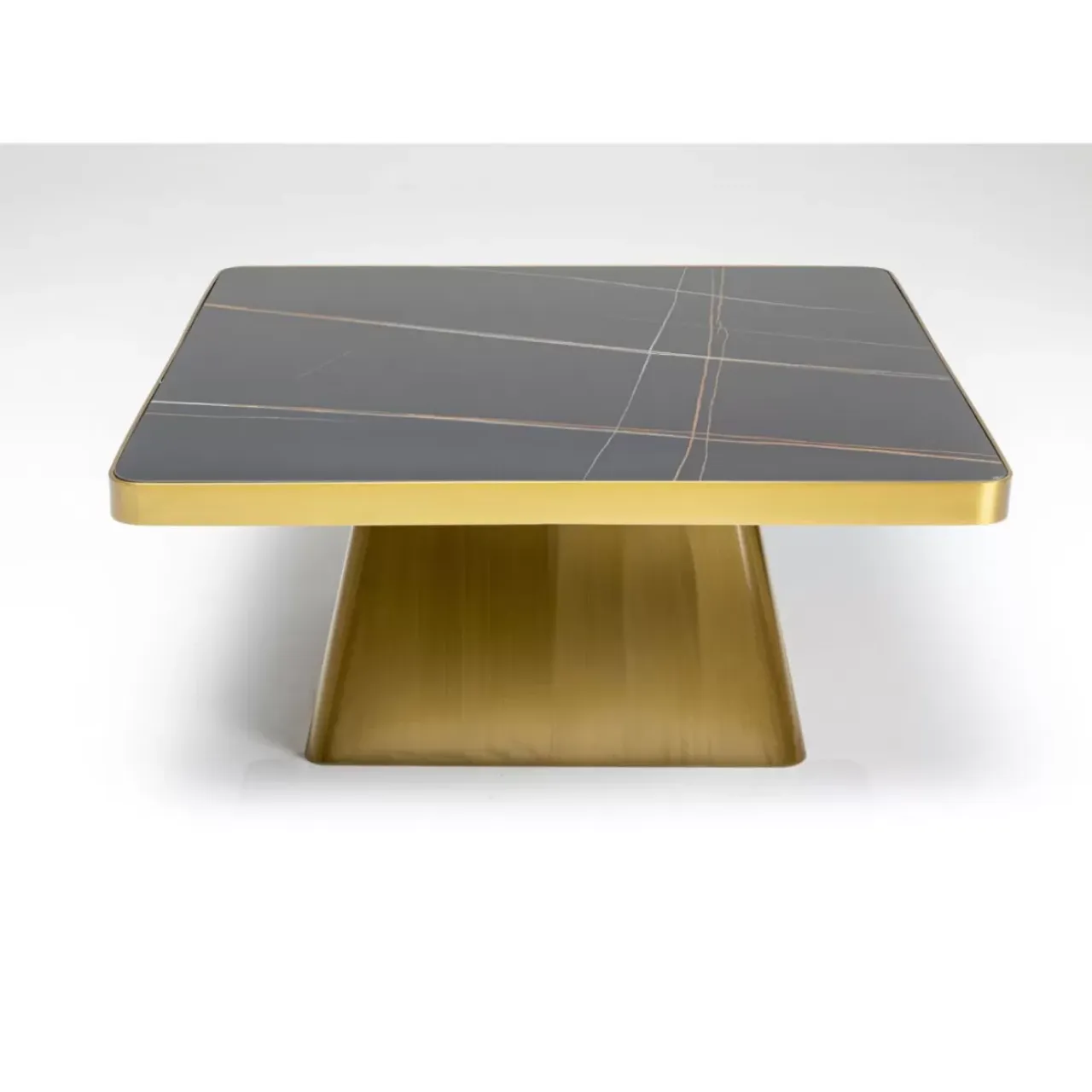 Tische-KARE Design Couchtisch Miler Gold 80X80Cm