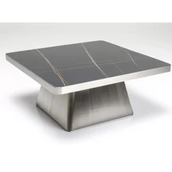 Tische-KARE Design Couchtisch Miler Silber 80X80Cm