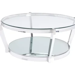 Tische-KARE Design Couchtisch Monocolo Silber O90