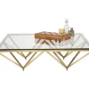 Tische-KARE Design Couchtisch Network Gold 105X105Cm
