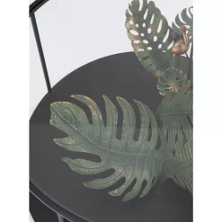 Tische-KARE Design Couchtisch Palms Schwarz O80Cm