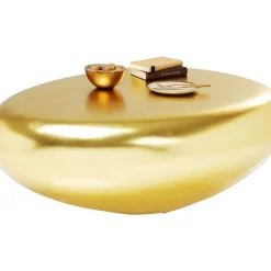 Tische-KARE Design Couchtisch Pebble Gold 122X96