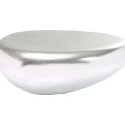 Tische-KARE Design Couchtisch Pebble Silber 122X96