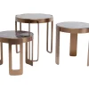 Tische-KARE Design Couchtisch Perelli Messing (3/Set)