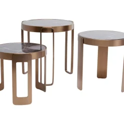 Tische-KARE Design Couchtisch Perelli Messing (3/Set)