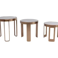 Tische-KARE Design Couchtisch Perelli Messing (3/Set)